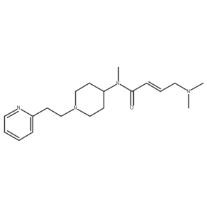 (2E)-4-(dimethylamino)-N-methyl-N-{1-[2-(pyridin-2-yl)ethyl]piperidin-4-yl}but-2-enamide结构式