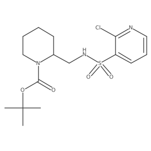 2-[[[(2-Chloro-3-pyridinyl)sulfonyl]amino]methyl]-1-piperidinecarboxylic acid 1,1-dimethylethyl ester Structure
