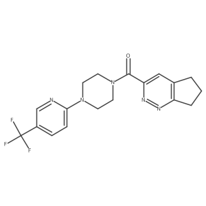 1-{5H,6H,7H-cyclopenta[c]pyridazine-3-carbonyl}-4-[5-(trifluoromethyl)pyridin-2-yl]piperazine结构式