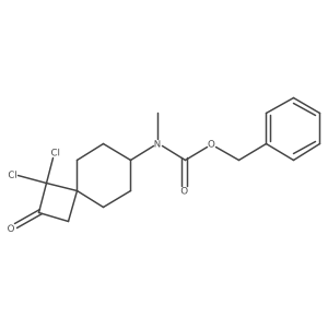 Phenylmethyl N-(1,1-dichloro-2-oxospiro[3.5]non-7-yl)-N-methylcarbamate结构式