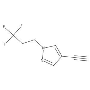 4-Ethynyl-1-(3,3,3-trifluoropropyl)-1H-pyrazole结构式