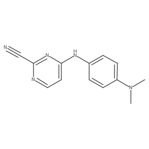 4-{[4-(Dimethylamino)phenyl]amino}pyrimidine-2-carbonitrile结构式