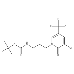 tert-butyl N-{3-[3-bromo-2-oxo-5-(trifluoromethyl)-1,2-dihydropyridin-1-yl]propyl}carbamate Structure