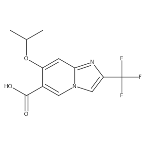 7-Isopropoxy-2-(trifluoromethyl)imidazo[1,2-a]pyridine-6-carboxylic acid结构式