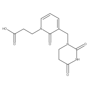 3-(3-((2,4-Dioxotetrahydropyrimidin-1(2H)-yl)methyl)-2-oxopyridin-1(2H)-yl)propanoic acid Structure
