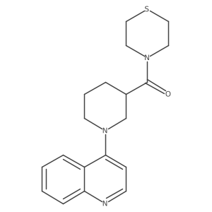 4-[3-(Thiomorpholine-4-carbonyl)piperidin-1-yl]quinoline结构式
