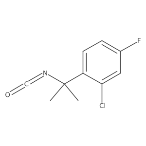 2-Chloro-4-fluoro-1-(2-isocyanatopropan-2-yl)benzene结构式