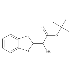 rac-tert-butyl (2R)-2-amino-2-[(2R)-2,3-dihydro-1-benzofuran-2-yl]acetate Structure