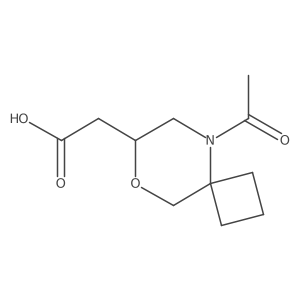 2-{5-Acetyl-8-oxa-5-azaspiro[3.5]nonan-7-yl}acetic acid结构式