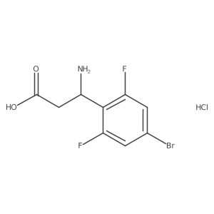 3-Amino-3-(4-bromo-2,6-difluorophenyl)propanoic acid hydrochloride Structure