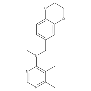 N-[(2,3-dihydro-1,4-benzodioxin-6-yl)methyl]-N,5,6-trimethylpyrimidin-4-amine结构式