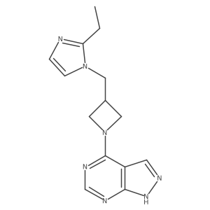 2-ethyl-1-[(1-{1H-pyrazolo[3,4-d]pyrimidin-4-yl}azetidin-3-yl)methyl]-1H-imidazole结构式