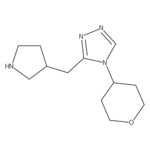 4-(oxan-4-yl)-3-[(pyrrolidin-3-yl)methyl]-4H-1,2,4-triazole Structure
