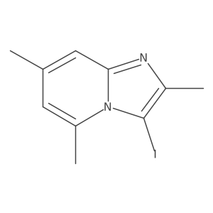 3-Iodo-2,5,7-trimethylimidazo[1,2-a]pyridine结构式