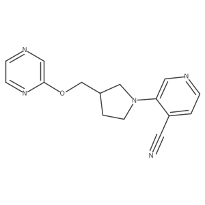 3-{3-[(Pyrazin-2-yloxy)methyl]pyrrolidin-1-yl}pyridine-4-carbonitrile Structure