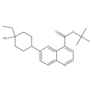 1,1-Dimethylethyl 6-(4-ethyl-4-hydroxy-1-piperidinyl)-4-quinolinecarboxylate Structure