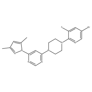 4-[4-(5-bromo-3-fluoropyridin-2-yl)piperazin-1-yl]-6-(3,5-dimethyl-1H-pyrazol-1-yl)pyrimidine Structure