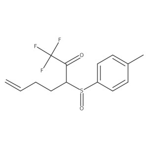 1,1,1-Trifluoro-3-[(R)-(4-methylphenyl)sulfinyl]-6-hepten-2-one结构式