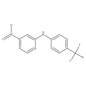 4-nitro-N-[4-(trifluoromethyl)phenyl]pyridin-2-amine结构式