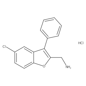 (5-Chloro-3-phenyl-1-benzofuran-2-yl)methanamine hydrochloride Structure