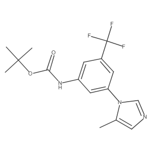 [3-(5-Methyl-1H-imidazol-1-yl)-5-(trifluoromethyl)phenyl]-carbamic acid, 1,1-dimethylethyl ester Structure