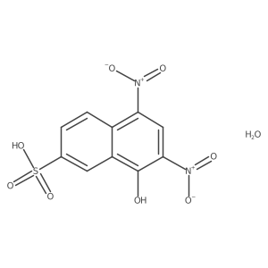 8-Hydroxy-5,7-dinitronaphthalene-2-sulfonic acid hydrate结构式
