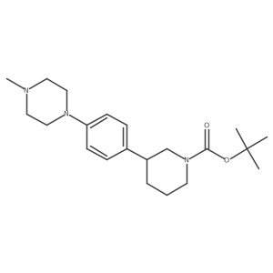 3-(4-(4-Methylpiperazin-1-yl)-phenyl)-piperidine-1-carboxylic acid tert-butyl ester Structure