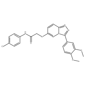 N-(4-chlorophenyl)-2-((3-(3,4-dimethoxyphenyl)-[1,2,4]triazolo[4,3-b]pyridazin-6-yl)thio)acetamide Structure