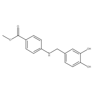 Methyl 4-[[(3,4-dihydroxyphenyl)methyl]amino]benzoate结构式