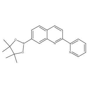 2-Pyridin-2-yl-7-(4,4,5,5-tetramethyl-[1,3,2]dioxaborolan-2-yl)-quinoline结构式