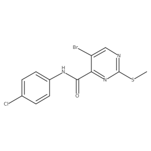 5-bromo-N-(4-chlorophenyl)-2-(methylsulfanyl)pyrimidine-4-carboxamide Structure