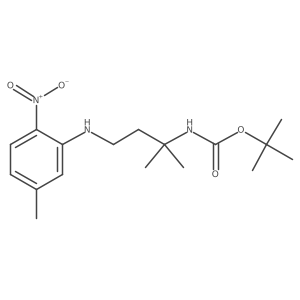 tert-butyl N-[2-methyl-4-(5-methyl-2-nitroanilino)butan-2-yl]carbamate结构式