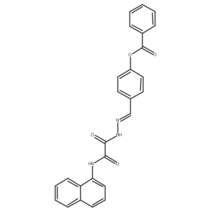 4-(2-((1-Naphthylamino)(oxo)acetyl)carbohydrazonoyl)phenyl benzoate结构式