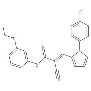 3-[1-(4-Bromophenyl)-1H-pyrrol-2-yl]-2-cyano-N-(3-ethoxyphenyl)-2-propenamide Structure