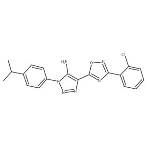4-(3-(2-chlorophenyl)-1,2,4-oxadiazol-5-yl)-1-(4-isopropylphenyl)-1H-1,2,3-triazol-5-amine结构式