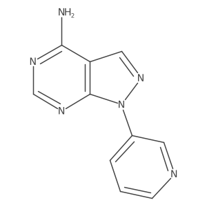 1-Pyridin-3-yl-1h-pyrazolo[3,4-d]pyrimidin-4-ylamine结构式