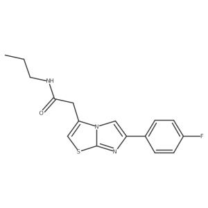2-(6-(4-fluorophenyl)imidazo[2,1-b]thiazol-3-yl)-N-propylacetamide结构式