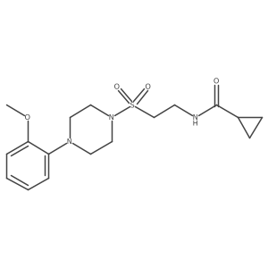 N-(2-((4-(2-methoxyphenyl)piperazin-1-yl)sulfonyl)ethyl)cyclopropanecarboxamide Structure