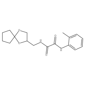 N1-(1,4-dioxaspiro[4.4]nonan-2-ylmethyl)-N2-(o-tolyl)oxalamide Structure