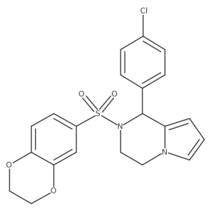 1-(4-Chlorophenyl)-2-((2,3-dihydrobenzo[b][1,4]dioxin-6-yl)sulfonyl)-1,2,3,4-tetrahydropyrrolo[1,2-a]pyrazine结构式