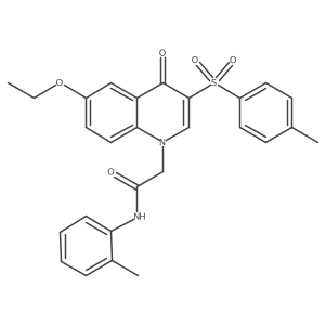 2-(6-ethoxy-4-oxo-3-tosylquinolin-1(4H)-yl)-N-(o-tolyl)acetamide结构式