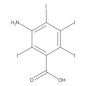 Tetraiodo-m-aminobenzoic acid Structure