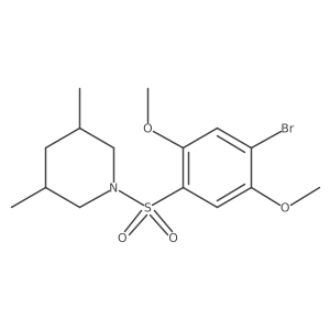1-(4-Bromo-2,5-dimethoxybenzenesulfonyl)-3,5-dimethylpiperidine结构式