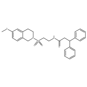 N-(2-((6-methoxy-3,4-dihydroisoquinolin-2(1H)-yl)sulfonyl)ethyl)-3,3-diphenylpropanamide Structure