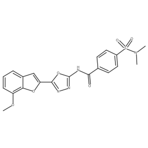 4-(N,N-dimethylsulfamoyl)-N-(5-(7-methoxybenzofuran-2-yl)-1,3,4-oxadiazol-2-yl)benzamide结构式