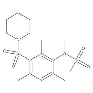 N-methyl-N-(2,4,6-trimethyl-3-(piperidin-1-ylsulfonyl)phenyl)methanesulfonamide Structure