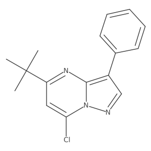 5-Tert-butyl-7-chloro-3-phenylpyrazolo[1,5-a]pyrimidine结构式