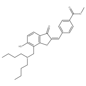 methyl 4-[(Z)-{7-[(dibutylamino)methyl]-6-hydroxy-3-oxo-1-benzofuran-2(3H)-ylidene}methyl]benzoate Structure