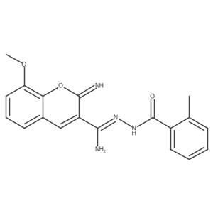 (Z)-2-imino-8-methoxy-N'-(2-methylbenzoyl)-2H-chromene-3-carbohydrazonamide结构式