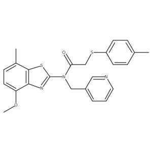 N-(4-methoxy-7-methylbenzo[d]thiazol-2-yl)-N-(pyridin-3-ylmethyl)-2-(p-tolylthio)acetamide Structure
